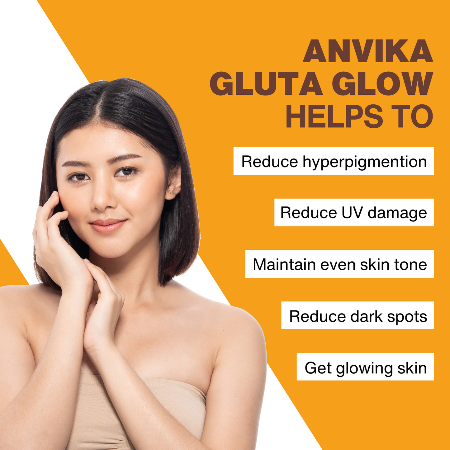 Anvika Gluta Glow Glutathione Mouth Dissolving 15 Sachets | Vitamin C for Skin Brightening & Antioxidant Support