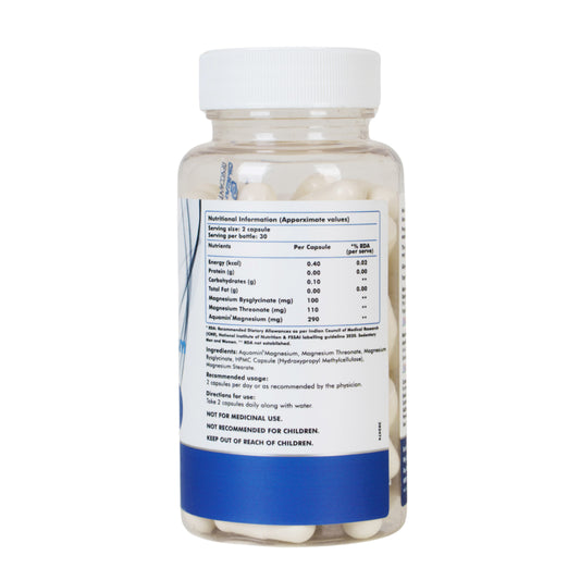 ANVIKA Triple Magnesium Capsules – Bone, Muscle & Sleep Support – 60 Vegetarian Capsules