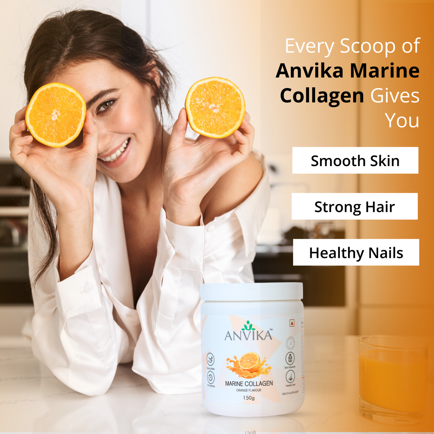 Anvika Marine Collagen Powder | Anti-Aging, Skin & Joint Support | 150g