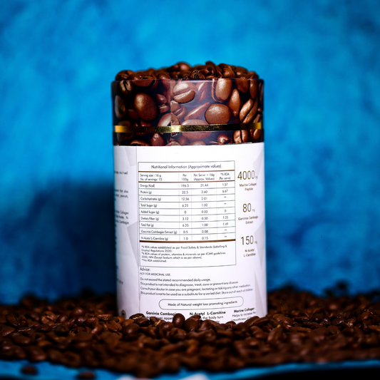 Anvika Slender Collagen Coffee 240g – Marine Collagen, Garcinia & L-Carnitine | 15 Sachets