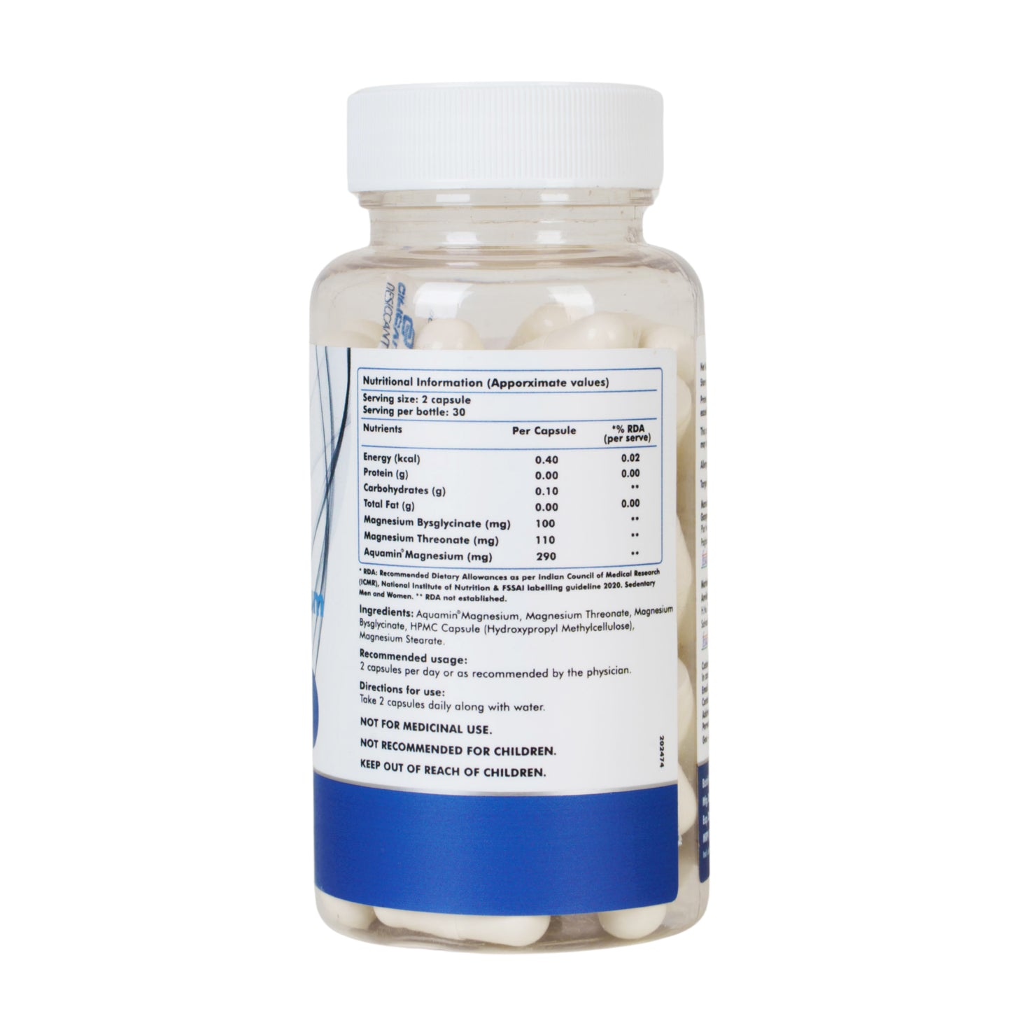 ANVIKA Triple Magnesium Capsules – Bone, Muscle & Sleep Support – 60 Vegetarian Capsules