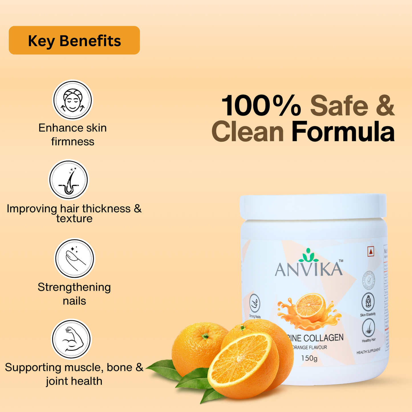Anvika Marine Collagen Powder | Anti-Aging, Skin & Joint Support | 150g