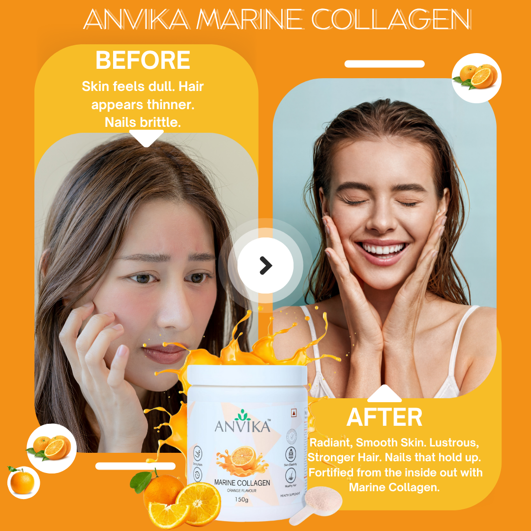Anvika Marine Collagen Powder | Anti-Aging, Skin & Joint Support | 150g