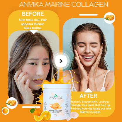 Anvika Marine Collagen Powder | Anti-Aging, Skin & Joint Support | 150g