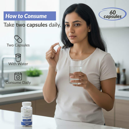 ANVIKA Triple Magnesium Capsules – Bone, Muscle & Sleep Support – 60 Vegetarian Capsules