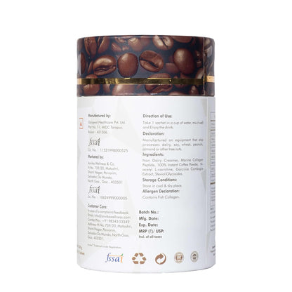 Anvika Slender Collagen Coffee 240g – Marine Collagen, Garcinia & L-Carnitine | 15 Sachets