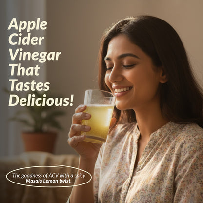 Anvika Apple Cider Vinegar Effervescent Tablets – Masala Lemon Flavour | With Vitamin C, B6 & B12 | 15 Effervescent Tablets for Digestion, Detox & Metabolism