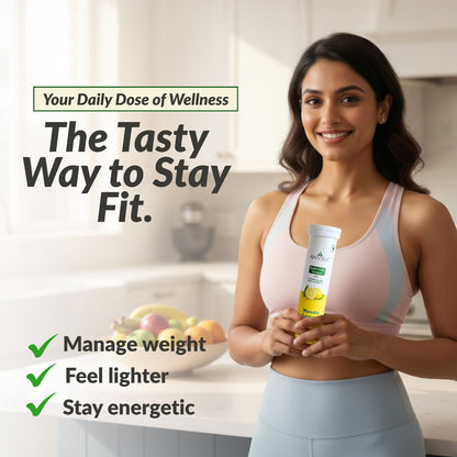 Anvika Apple Cider Vinegar Effervescent Tablets – Masala Lemon Flavour | With Vitamin C, B6 & B12 | 15 Effervescent Tablets for Digestion, Detox & Metabolism