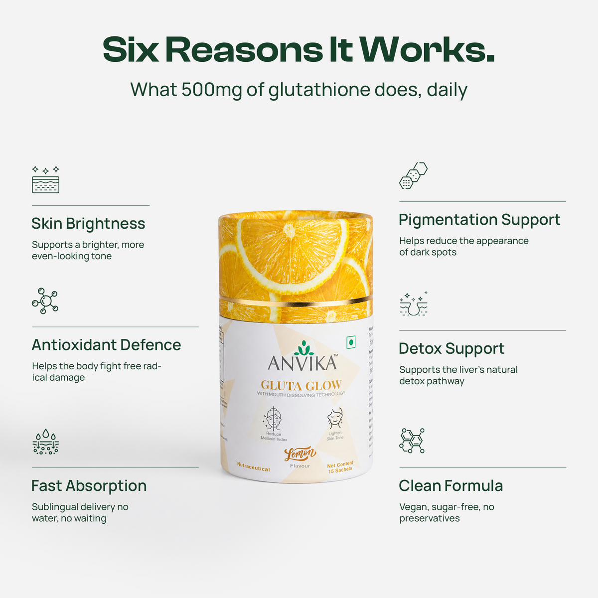 Anvika Gluta Glow Glutathione Sachet Lemon 3